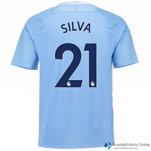 Manchester City Trikot Heim Silva 2017-18 Fussballtrikots Günstig